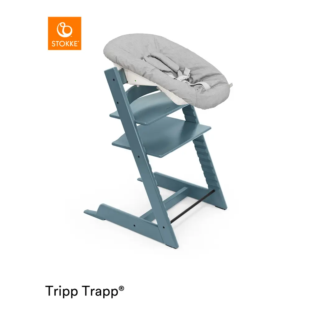 Billede af Stokke Tripp Trapp BØG + Newborn Set - Fjord Blue - Grey