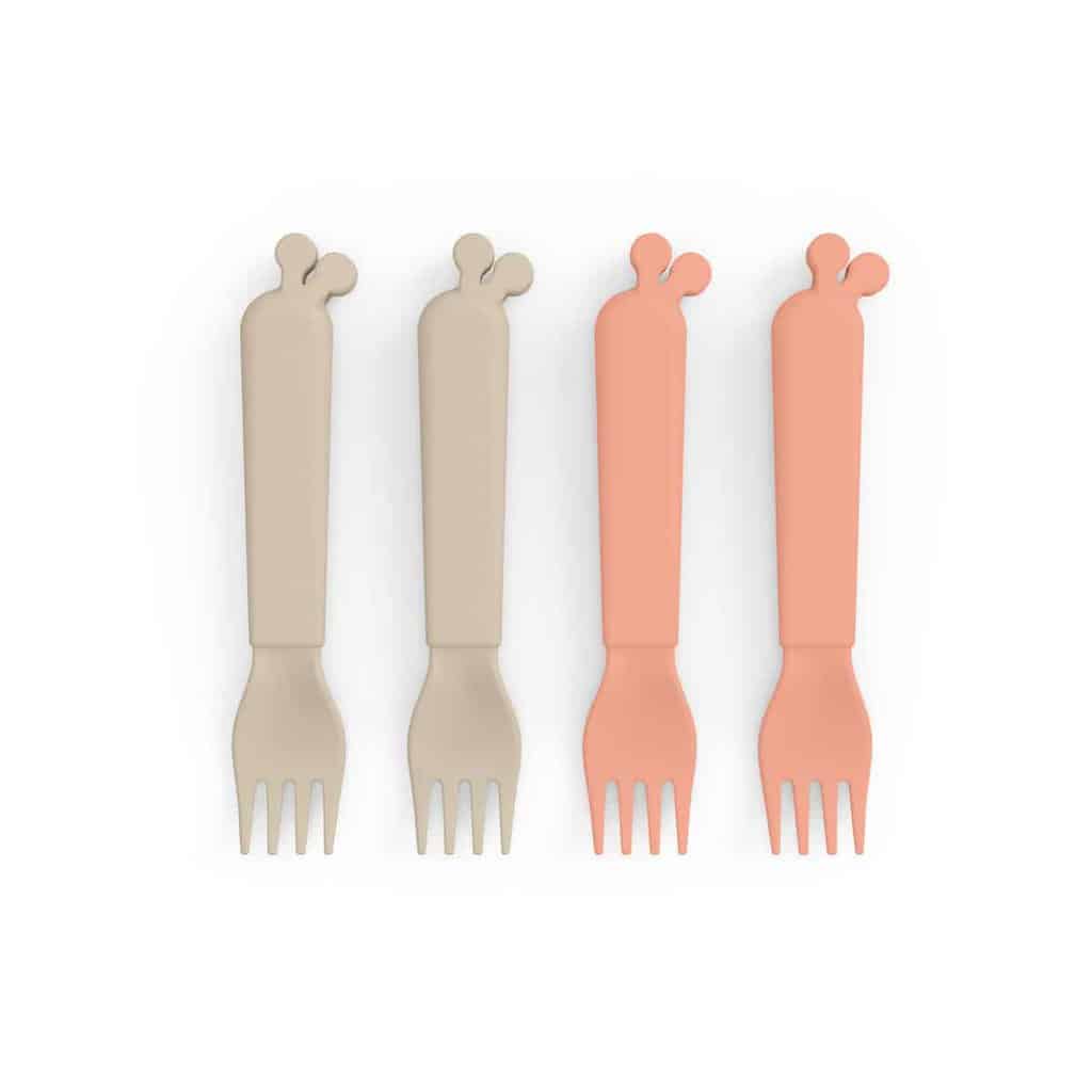 Kiddish gaffel 4-pack Raffi Sand/Coral