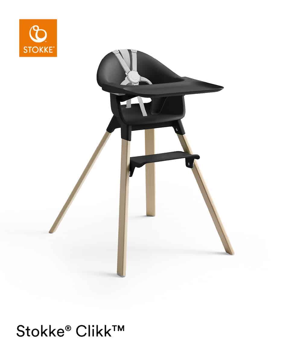 Se Stokke ® Clikkâ¢ Højstol, Black Natural hos KÆRE BØRN