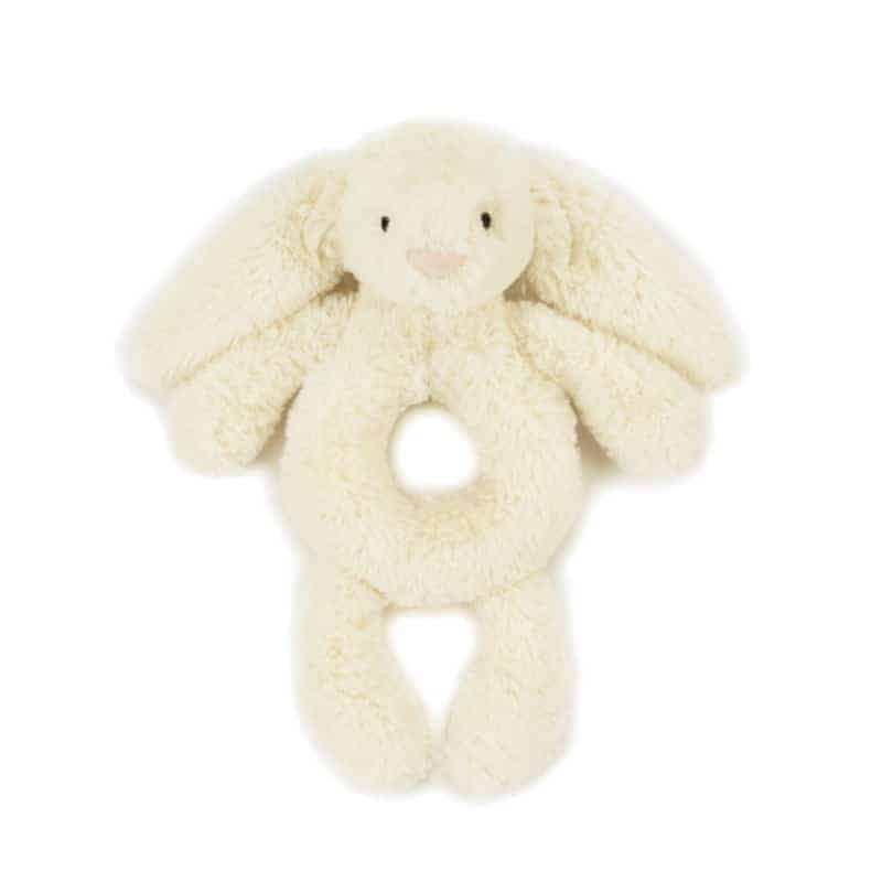 Jellycat Bashful Kanin Rangle, Creme, 18 cm