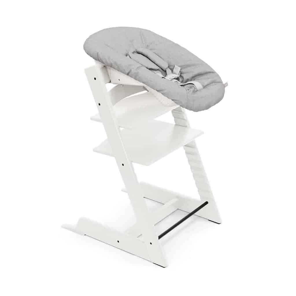 Billede af Stokke Tripp Trapp BØG + Newborn Set - Hvid - Grey