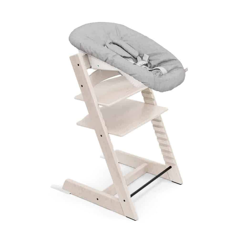 Billede af Stokke Tripp Trapp BØG + Newborn Set - Whitewash - Grey