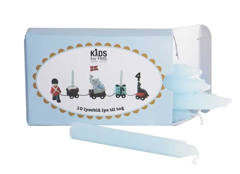 Kids by Friis Fødselsdagslys til Tog Lyseblå