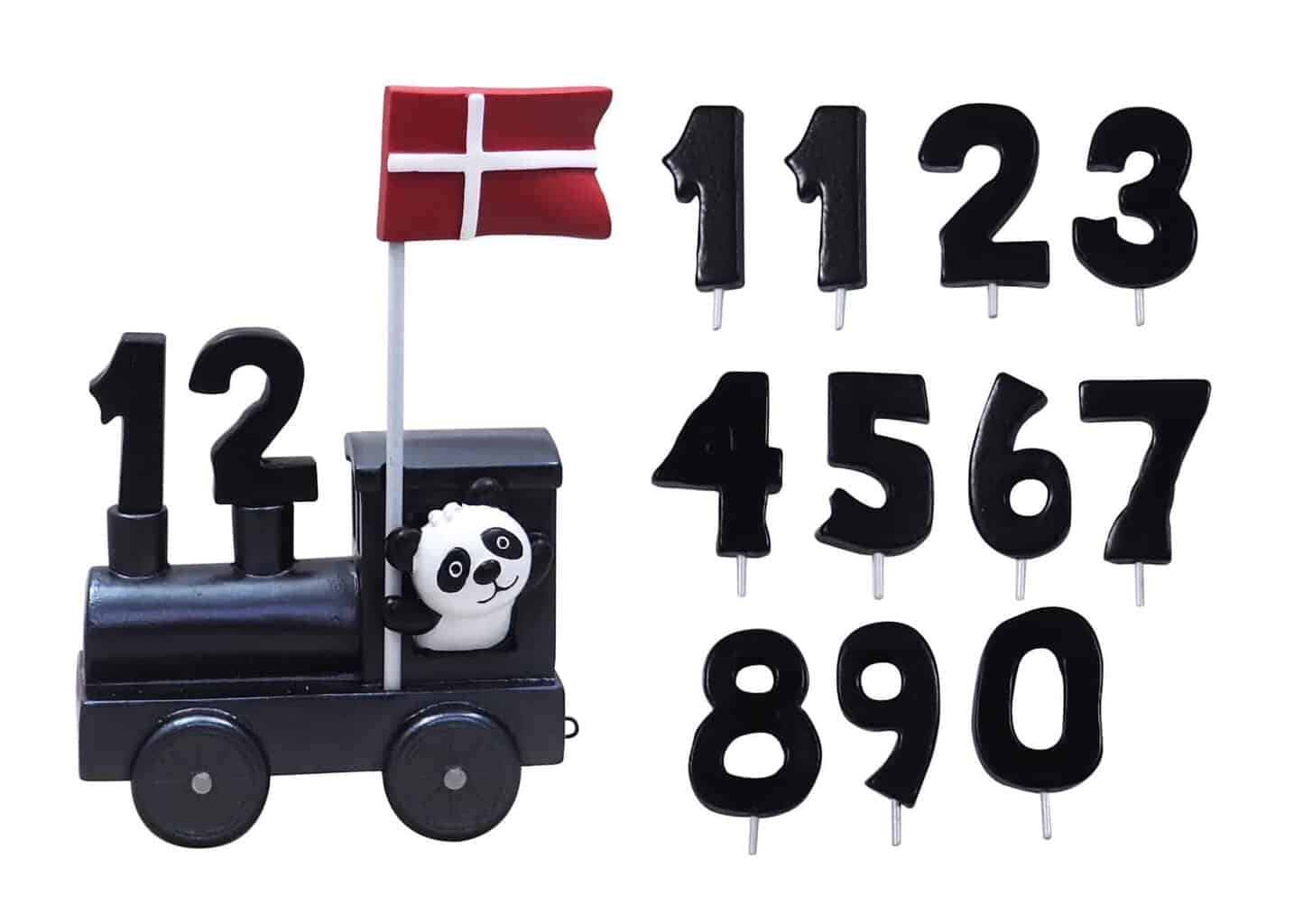 Billede af Lokomotiv til Navnetog, 11 tal og Flag hos KÆRE BØRN