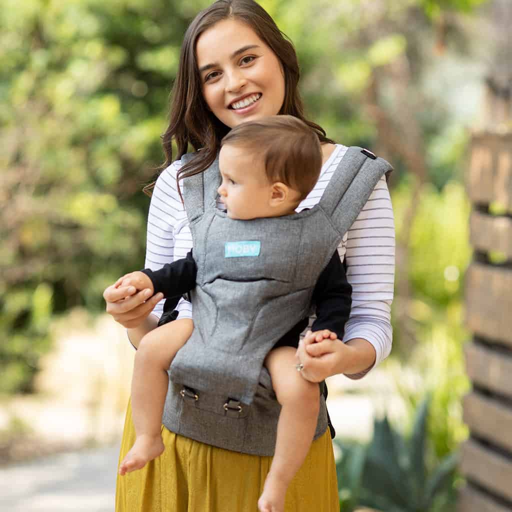 Moby 2-in-1 Carrier + Hip Seat - Grey