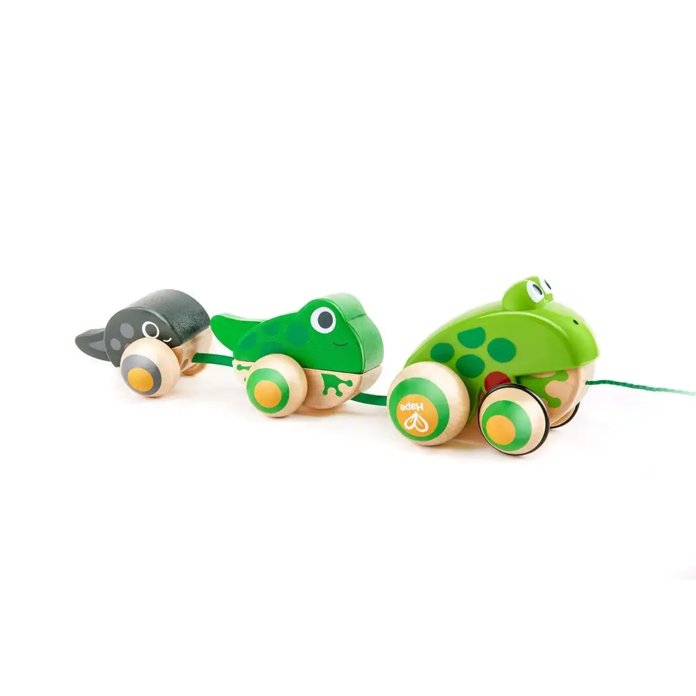 Billede af Hape Pull Along Frog Family