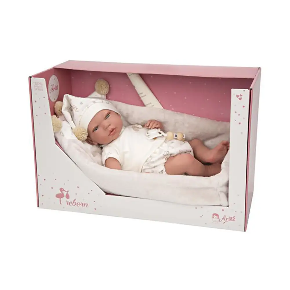 Dukke Reborn Aday 40 Cm M Beige Babynest Fra Arias