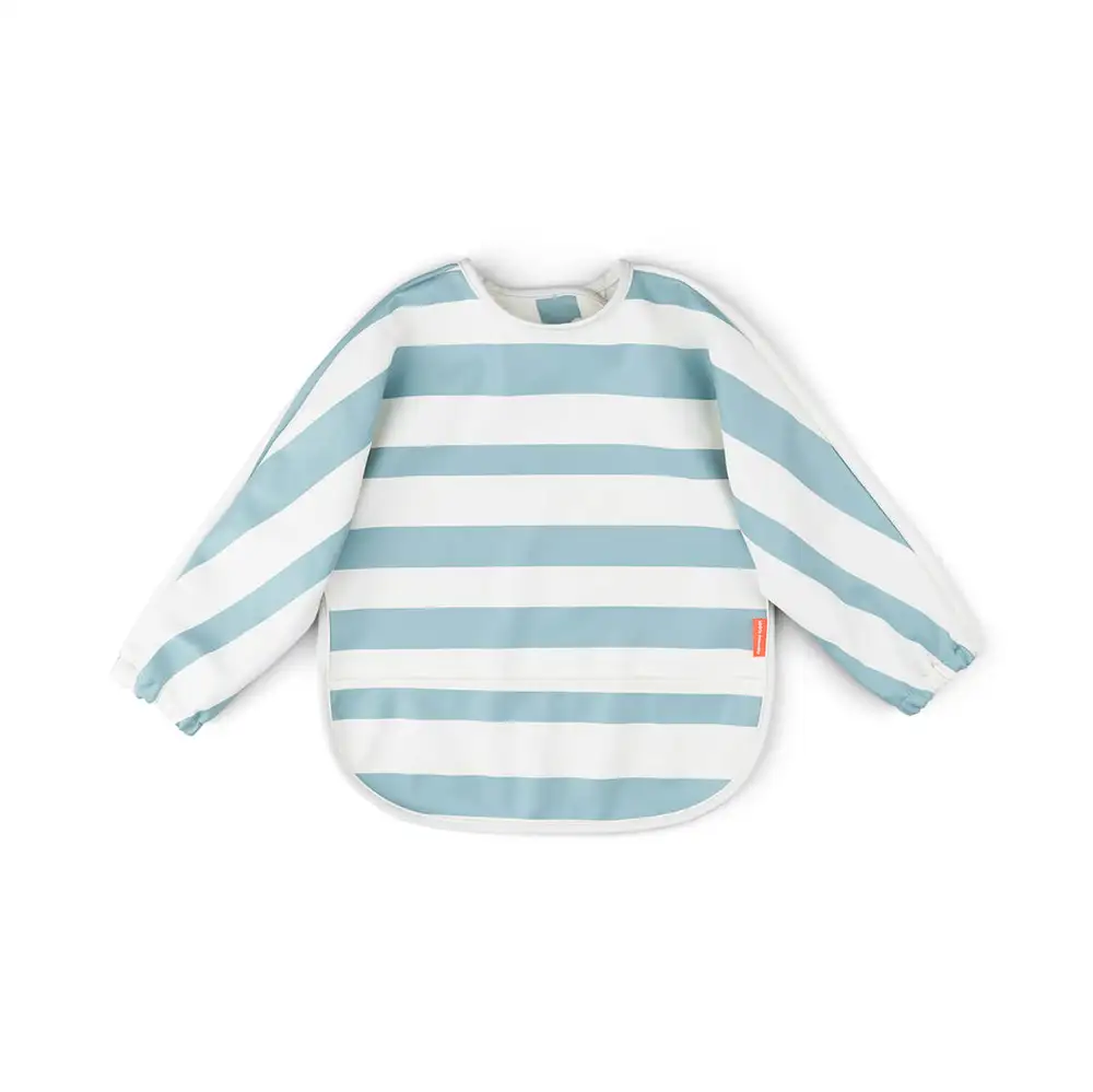 Hagesmæk m/ærmer og lomme Stripes - Blue