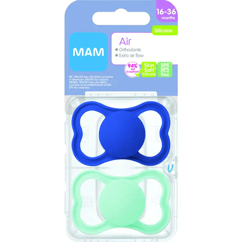 Billede af MAM Air Silicone Blue 16-36m hos KÆRE BØRN