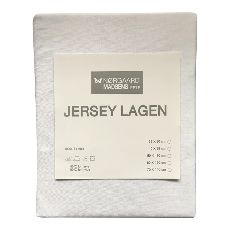 Jersey Lagen str. 40x98 cm. Hvid