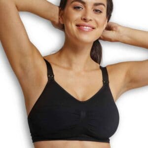 Seamless Padded graviditets og amme BH - Sort