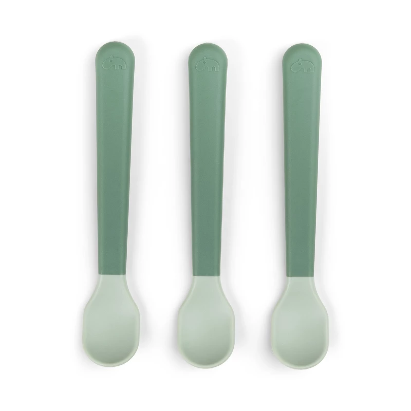 Done By Deer Foodie Easy-grip Babyske 3-pak Grøn