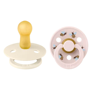 BIBS Studio Colour 2 PACK Bumblebee Latex Size 1 Ivory Mix