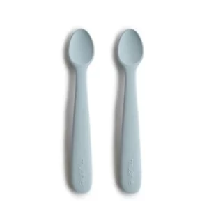 Mushie Silikone Babyskeer 2-Pak Powder Blue