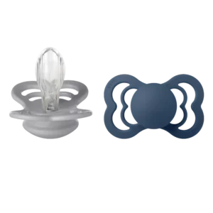 BIBS Supreme silikone - str 2 - Cloud/Steel Blue