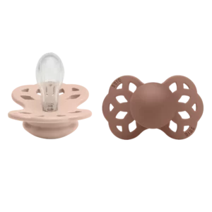 BIBS Infinity silikone - str 1 - Blush/Woodchuck