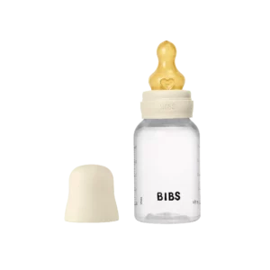 BIBS Baby Flaske Rund Latex 1 pack 150 ml Slow Flow Ivory