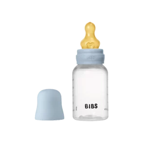 BIBS Baby Flaske Rund Latex 1 pack 150 ml Slow Flow Baby Blue