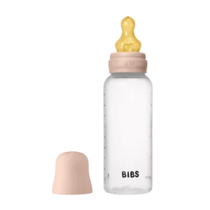 BIBS Baby Flaske Rund Latex 1 pack 270 ml Medium Flow Blush
