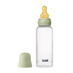 BIBS Baby Flaske Rund Latex 1 pack 270 ml Medium Flow Sage