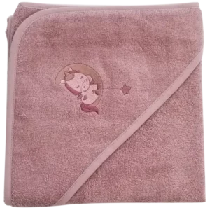NM Badeslag mauve m/ hest broderi - 80x80 cm