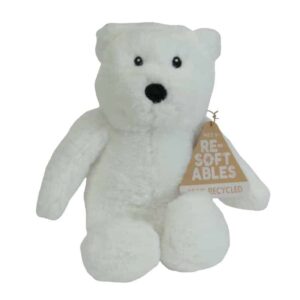 Resoftables Bamse, hvid 25 cm