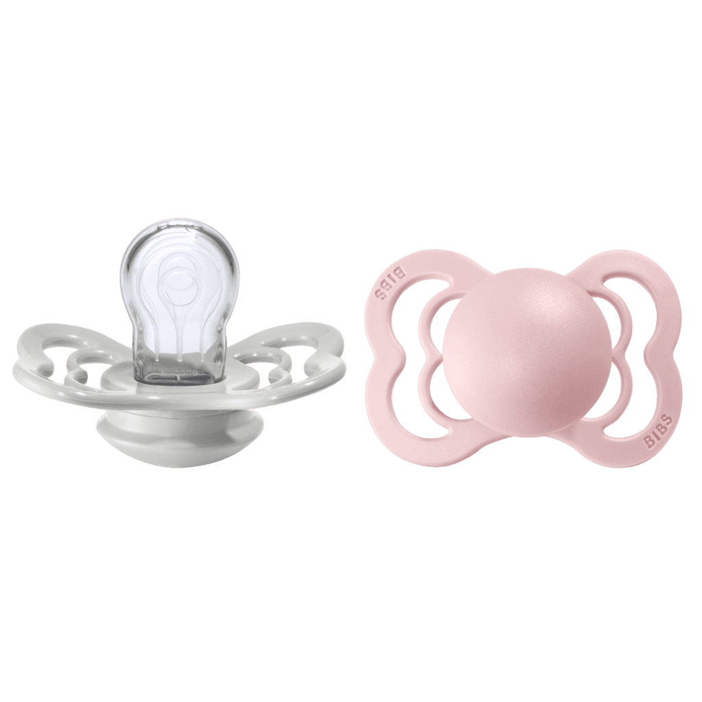 BIBS Supreme silikone – str. 1 – Haze/Blossom