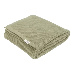 Little Dutch - Strikket Tæppe 110x140 - Olive