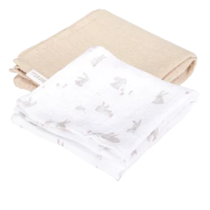 Little Dutch - Stofbleer 70 x 70 muslin - Baby Bunny / Beige