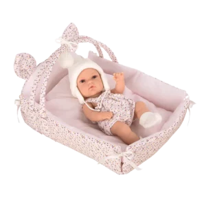 Arias Dukke Elegance 33 cm inkl babynest.