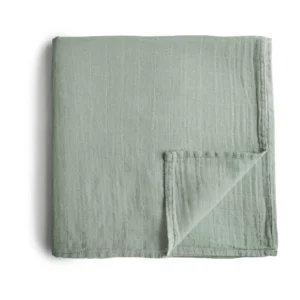 Mushie Swaddle Sage