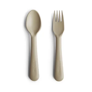 Mushie Fork & spoon - vanilla